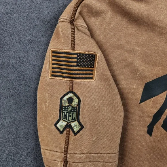 Buffalo Bills 2023 Sideline Salute To Service Nike Hoodie Mens Large Brown - Picture 2 of 12